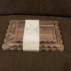 Pioneer Woman Scalloped Cutting Boards Kitchen Board 3pc Set  Acacia Wood New