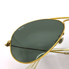 Vintage B l Ray-ban Aviator Sunglasses 58  14 Gold G-15 Green Lens Usa W  Case