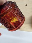 Vintage Amberina Red Glass Fairy Lamp Candle Holder    read Description