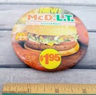 Mcd l t  Mcdonald s Lettuce   Tomatoe Hamburger Button 3 5  Canada Vtg 1984