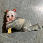 Vintage Little Devil Pincushion Ceramic Figurine Japan Cute