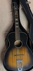 Vintage 60 s Harmony Stella Parlor Acoustic Guitar Sunburst W Case Made In Usa