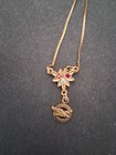 3 Jewels Employee Pratt   Whitney Aircraft  Charm pin  35yr On Necklace  Gf