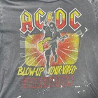 Vintage Ac dc Shirt Mens Large Gray European Tour Single Stitch Distressed Rare