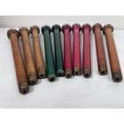 10 Vintage Textile Mill Spool Bobbin Quills Wood Spools