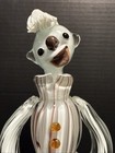 Mcm Murano Glass Clown Decanter 1950   s Vintage 12    Jico  7003 1 White Rare  read