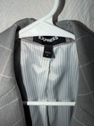 Express Women   s Gray Check Blazer Notch Lapel One-button Lined Size 0