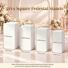 4pcs White Extra Tall Buffet Risers  Square Display Pedestal Stands Set