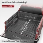 5 7ft Soft 4-fold Tonneau Cover For 2009- 2025 Dodge Ram 1500 Crew Cab Truck Bed