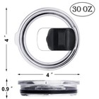 30 Oz  Magnetic Slider Splash Spill Proof Lid For Yeti Rambler Tumbler Cup Us