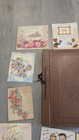 30 Vtg Greeting Cards 40s   50s  And Old Scrapbook Please Read Look At Photos