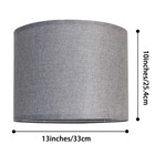 Gray Lamp Shades Set Of 2  Medium Drum Lamp Shade 13 top X 13 bottom X 10 hig   