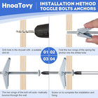 30pcs Wall Anchors For Drywall Heavy Duty  Hollow Wall Anchors  Toggle Anchor   
