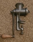 Larkin Cast Iron Hand Crank Tabletop Mount Meat Grinder  Vintage 