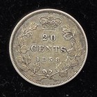 1858  20 Cents - Canada -silver- Extra Fine