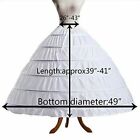 Women Crinoline Petticoat 6 Hoop Skirt Slips Long Underskirt For Wedding Bridal