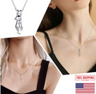 18  Chain Sterling Silver Love Cute Cat Kitty Pendant Necklace Charm Women Gifts