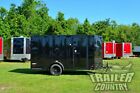 New 6x12 6 X 12 V-nose Enclosed Cargo Trailer W  Ramp   Black Out Package