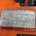 Toyota 7fbeu20 36v 3-wheel Electric Forklift 3750lb Cap  107  Lift 2-stage