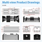 Double Guides Ball Screw Slide Table Nema23 Motoried Linear Motion Stage