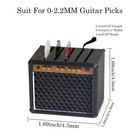 5-pack Guitar Picks With Amp Holder Case For Electric Acoustic Ukulele