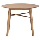 Denmark 39 4 In  Round Oak Brown Wood Top Dining Table  seats 4 