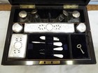 Victorian Wooden Dressing Box Case With Inner Jars Hidden Drawer Jewelry Vanity