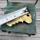 Vintage Solid Brass Key Belt Buckle Black Accent Taiwan Novelty Retro