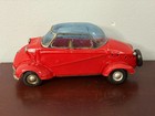 Vintage Japan Tin Bandai Messerschmitt Red 3 Wheel Friction Toy Car 8   