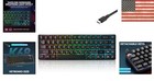 Multimedia 68-key Wired Gaming Keyboard With Rgb Lighting     Pc   Mac Compatible