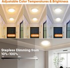 4pack Rechargeable Motion Sensor Ceiling Light With Remote Wireless Led 3 Colors
