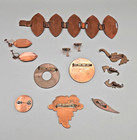 Vintage Copper   Enamel Jewelry Lot Of 13 Pcs