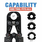 Icrimp F1807 Pex Crimper  Copper Pipe Crimping Tool Kit With 16  Pex Crimper