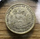1945 Venezuela 1 2 Bolivar - Actual Silver Coin Shown - Free Shipping Inv 127