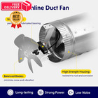 Ipower 4 Inch Inline Duct Fan 100 Cfm Booster Exhaust With 4  Fan  Silver