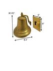 Vintage Heavy Solid Brass Ship Bell With Wall Mount Bracket Nautical Decor
