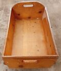 1940s Handcrafted Wooden Knotty Pine Baby Rocking Cradle