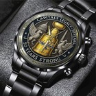 Washington Capitals 50 Years Black Stainless Steel Watch - Tantn17828 Gift Box I