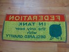 Rare Vintage Federation In Tank - Pub Bar Beer Towel Breweriana
