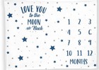 Baby Monthly Milestone Blanket With 12 Stickers  First Year Calendar Monthly 