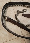 Nice Quality  Leather Show Halter Lead Rope 8  W chain - Lightly Used