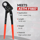 Icrimp Angle Head F1807 Pex Pipe Crimping Tool For 1-inch Copper Rings