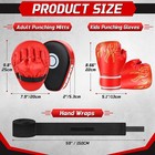 3-in-1 Boxing Gloves And Punching Mitts Set For Kids Youth  Kids Boxing Glove   