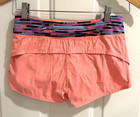 Ivivva By Lululemon Girls 12 Athletic Running Shorts Orange With Contrast Waist