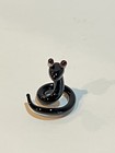 Ganz World Miniature Mini Glass Black Mamba Snake Collectible Figurine 3 4  New