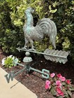Vintage Copper Rooster Weathervane Topper With Arrow Farm Decor W patina