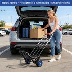 Foldable Utility Cart Heavy Duty Collapsible Hand Truck Extendable Handle Dolly