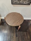 Mid Century Modern Atomic Formica Table Teak Stiletto Legs Vintage Eames Era