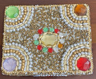 Vintage Rhinestone Beaded Jewelry Trinket Treasure Chest Box Hinged 5  X 4 