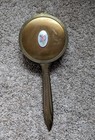 Vintage Vanity Hair Brush Gold Tone Floral Art Nouveau Victorian Dresser Ornate